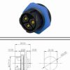 Konektor vodonepropusni industrijski 3-pin (par m/ž) - Image 2